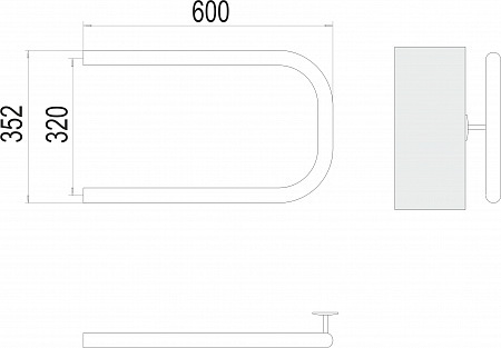 П-обр AISI 32х2 320х600 Полотенцесушитель  TERMINUS Волжский - фото 3