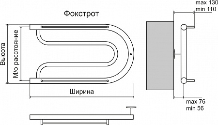 Фокстрот AISI 32х2 320х700 Полотенцесушитель  TERMINUS Волжский - фото 3