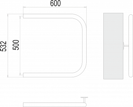 П-обр AISI 32х2 500х600 Полотенцесушитель  TERMINUS Волжский - фото 3