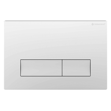 Клавиша смыва для инсталляции Terminus Classic кнопка прямоугольник цвет белый Волжский - фото 1