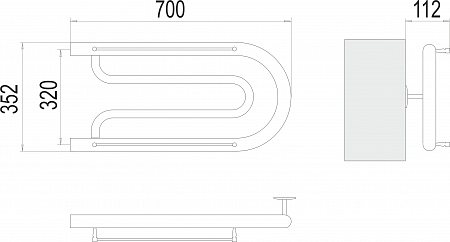Фокстрот БШ 320х700 Полотенцесушитель  TERMINUS Волжский - фото 3
