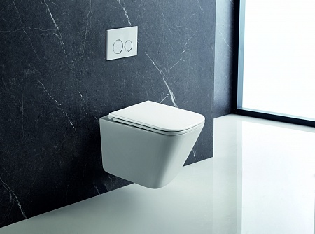 Подвесной унитаз безободковый Terminus Ватикан Monolit 490х340 белый Волжский - фото 1